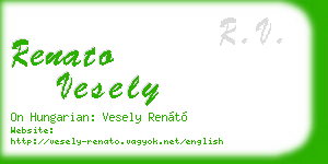 renato vesely business card